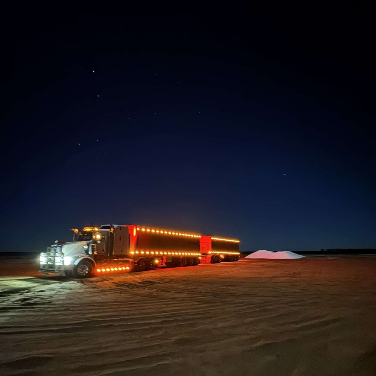 Nevens truck at night